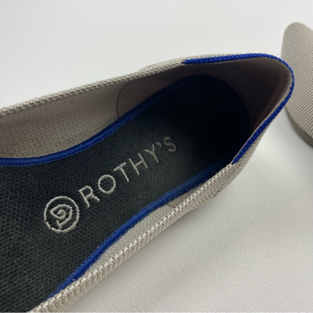 Rothy's Linen Blue Halo Point Toe Ballet Flats Size 9 - Picture 7 of 9